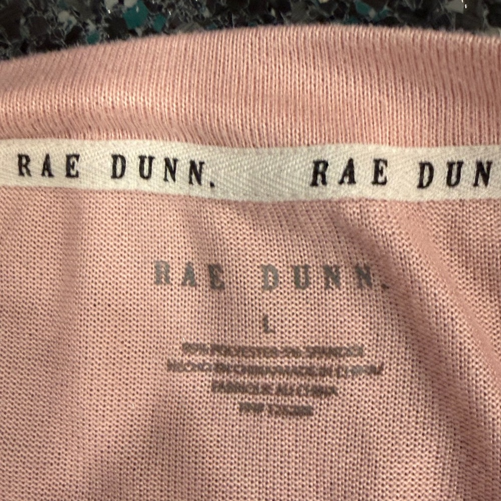 Rae Dunn "Weekend Warrior" Long Sleeve Pajama Set Sz L Soft Sleepwear - Picture 4 of 4